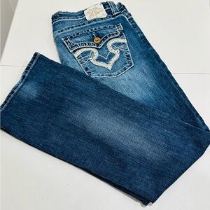 Big Star Remy Jeans Womens 32 R Inseam 30 Bootcut Low Rise‎ Denim